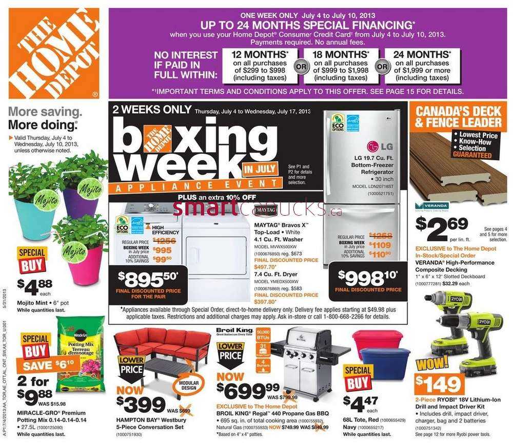 Home Depot flyer July 4 to 10