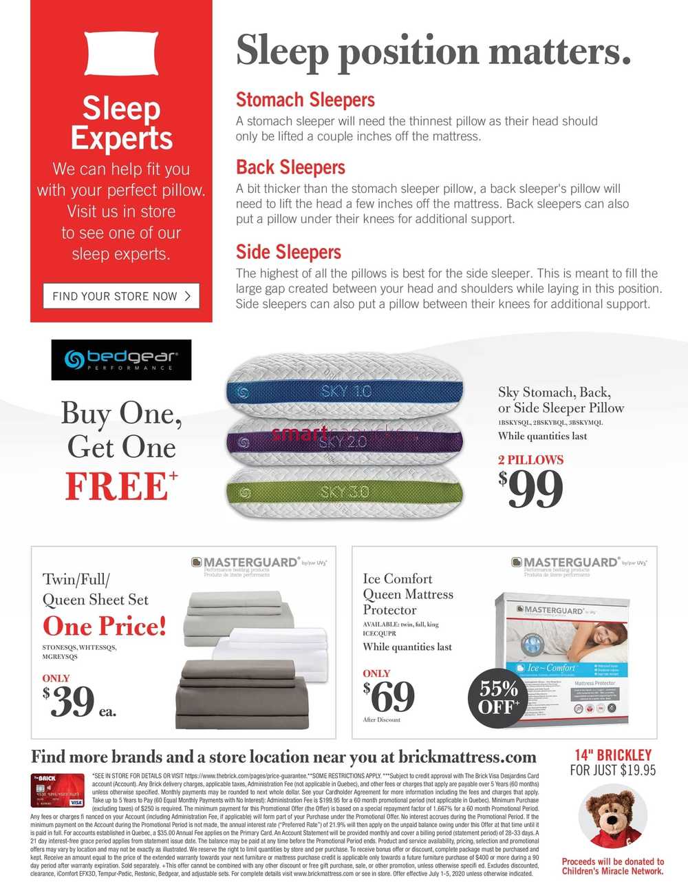 The Brick Mattress Store Flyer July To