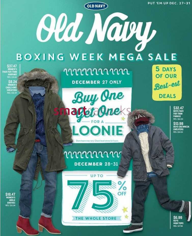 Old Navy 2013 Boxing Day flyer December 26 to 31