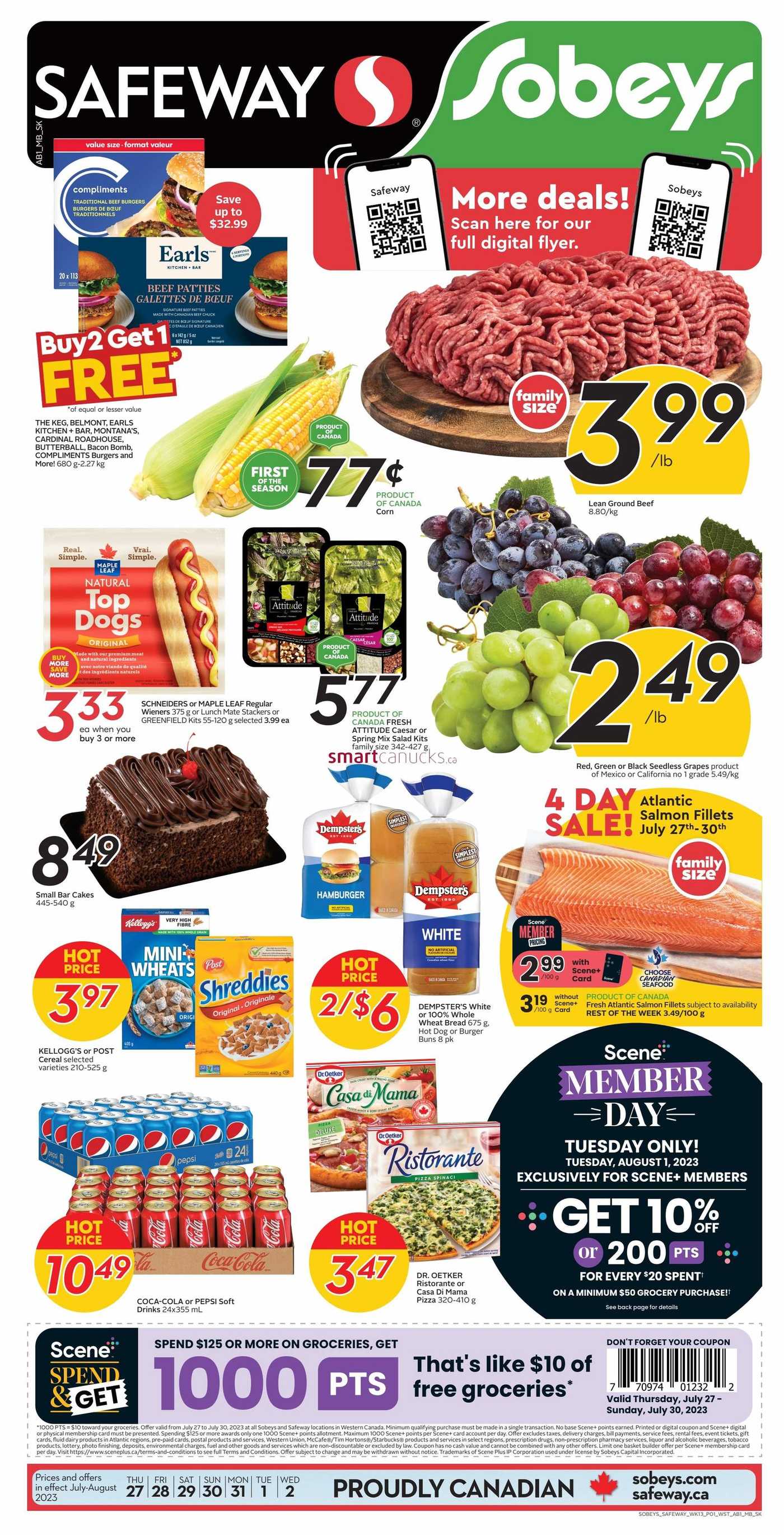 Sobeys Safeway AB SK MB Flyer July 27 To August 2