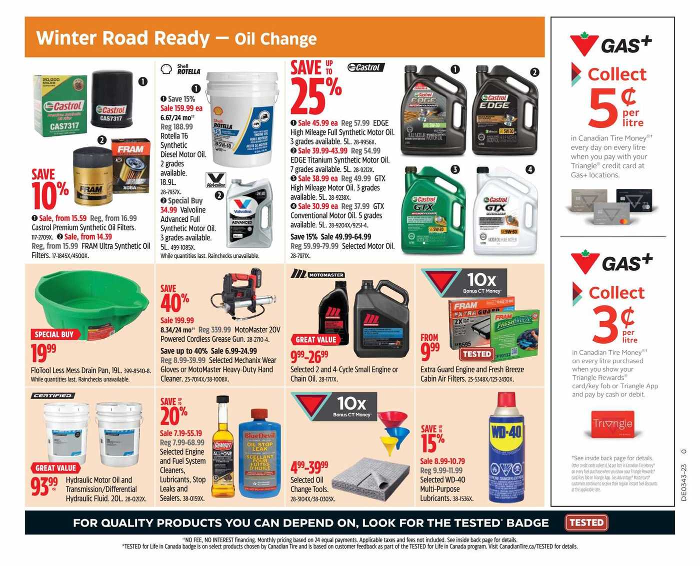 Canadian Tire West Flyer October To