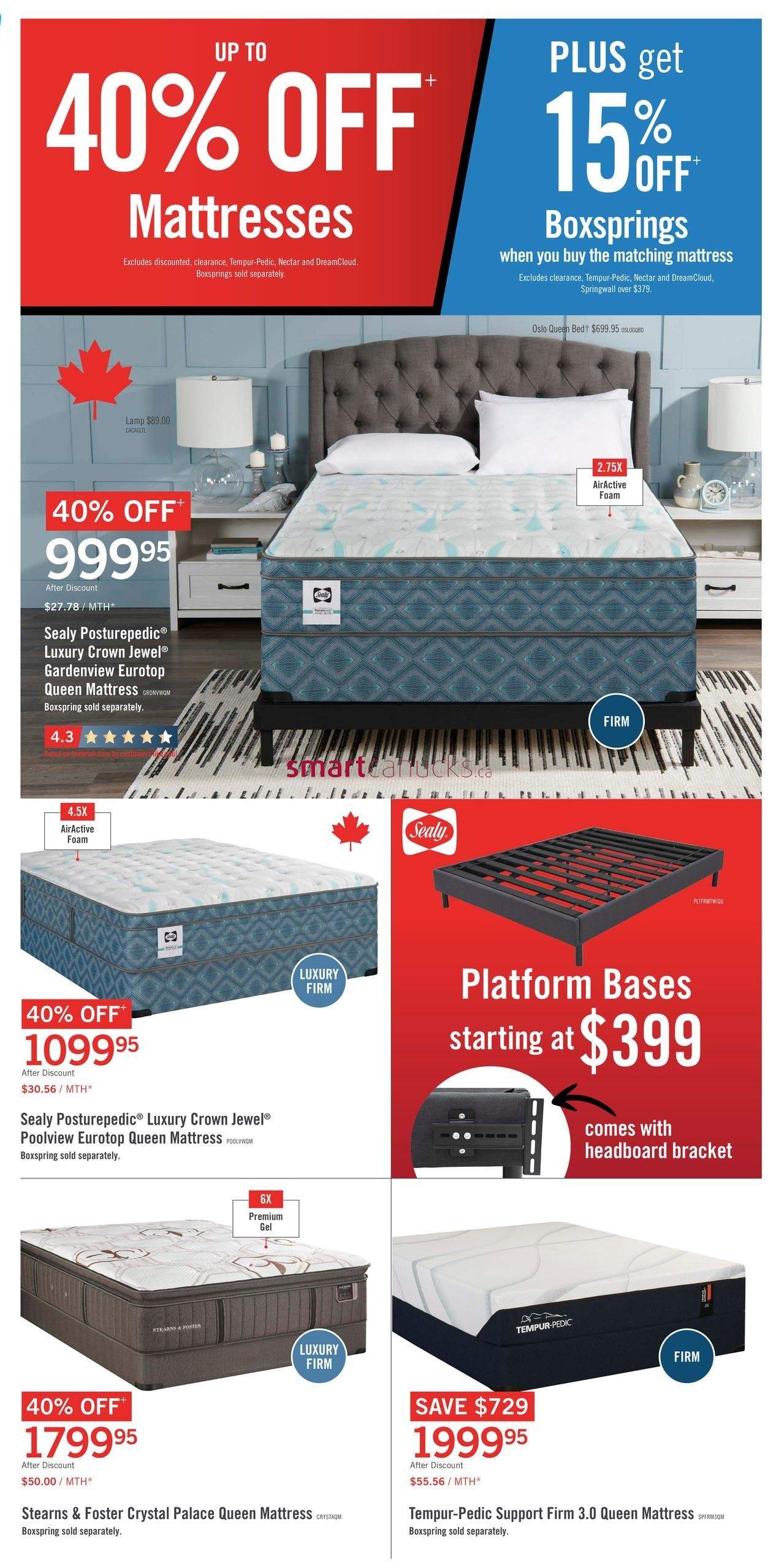 The Brick Mattress Store Flyer April To