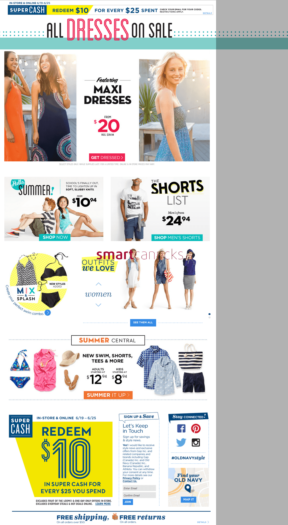 Old Navy Flyer July 9 to July 21