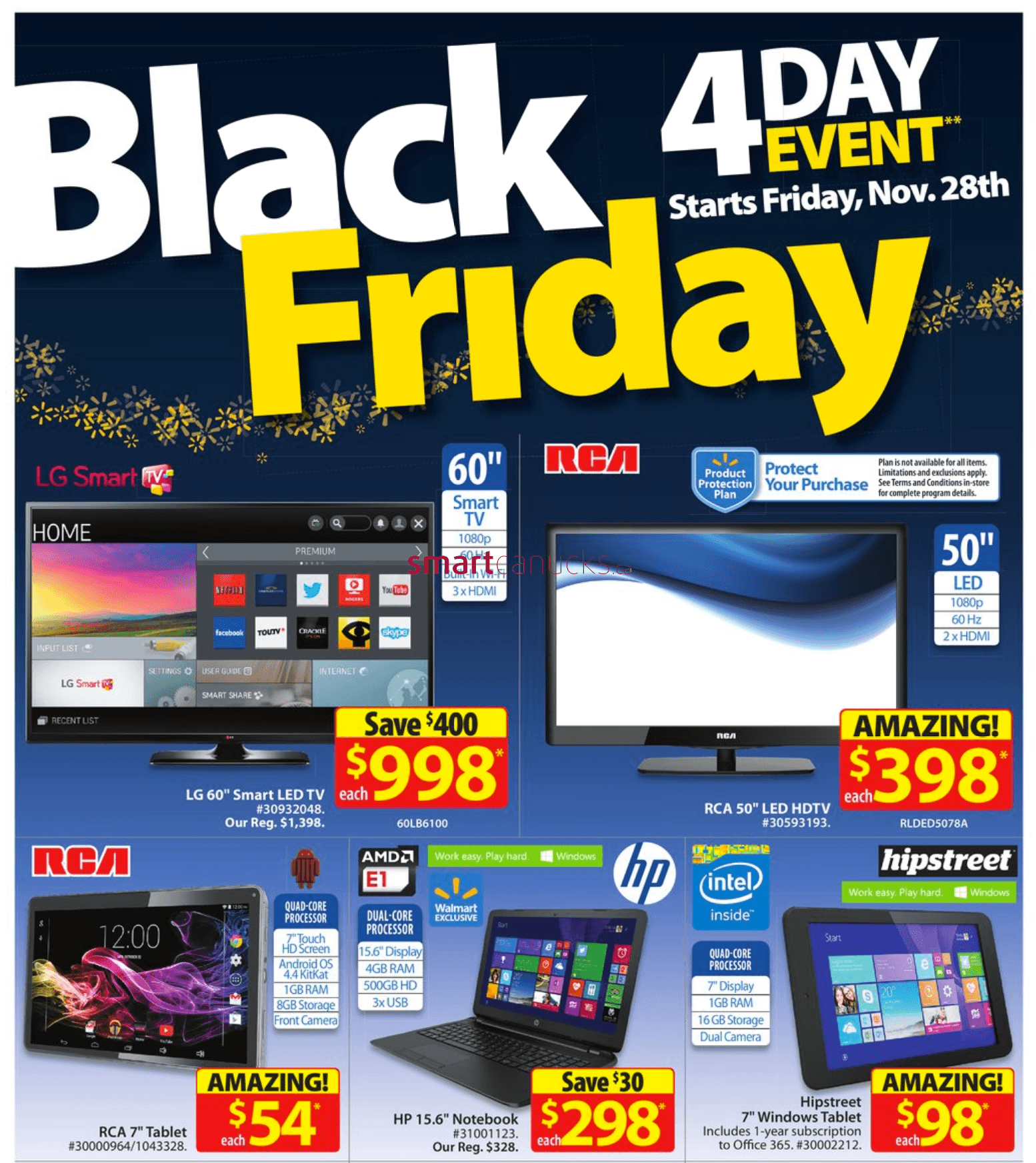 Walmart Canada Black Friday Flyer 2014 Sales & Deals (Nov 28 Dec 1)