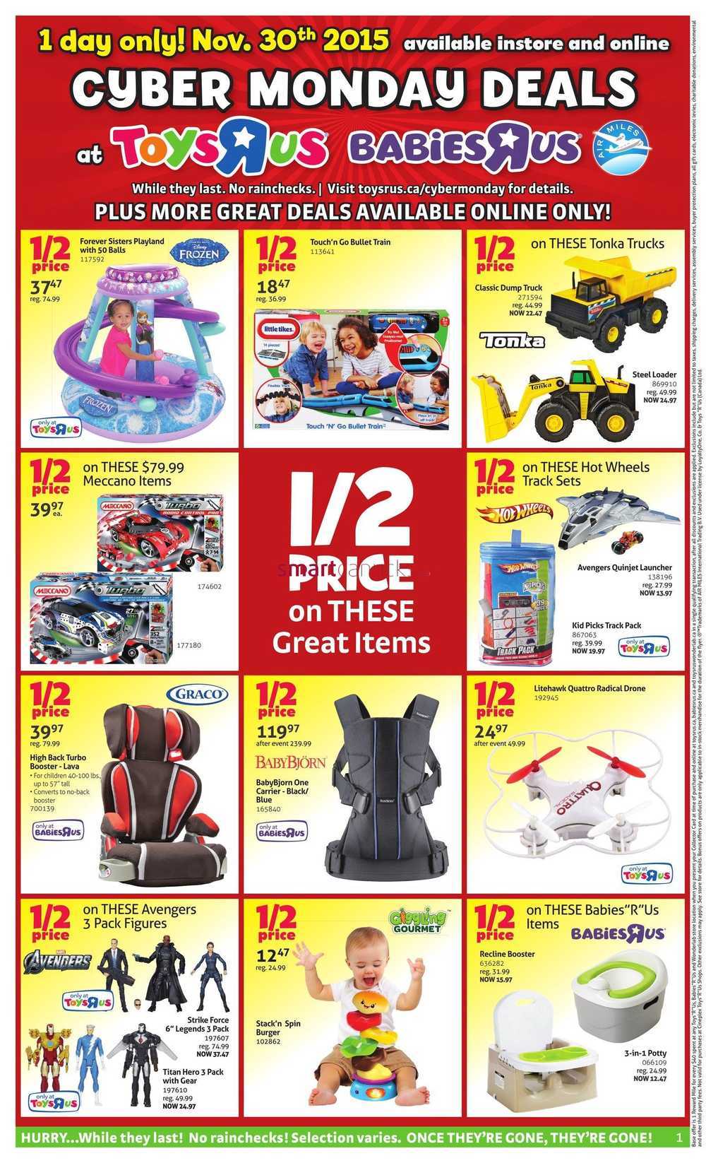 Toys R Us Cyber Monday Sale Flyer 2015