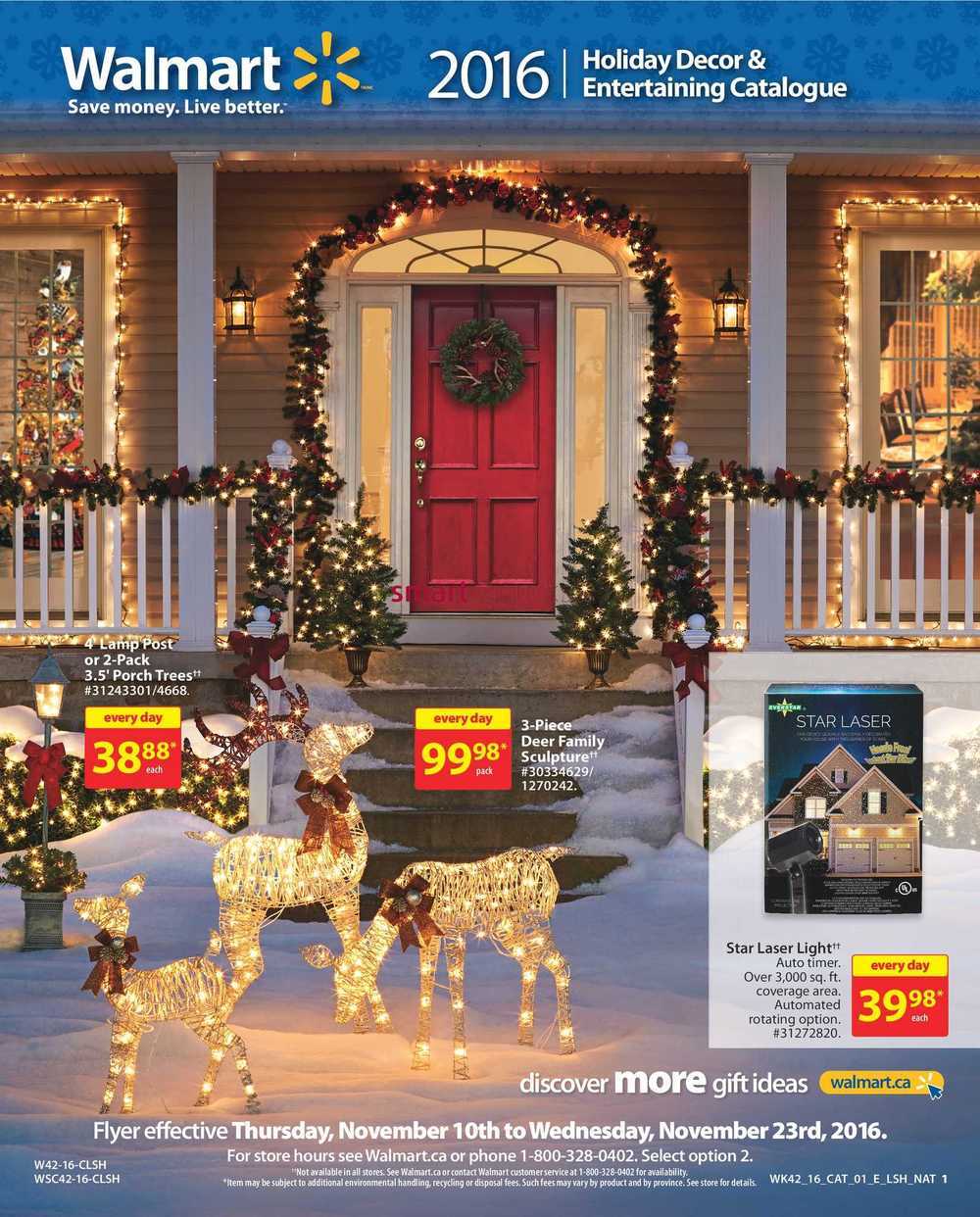 Walmart Holiday Decor & Entertaining Catalogue November 10 to 23