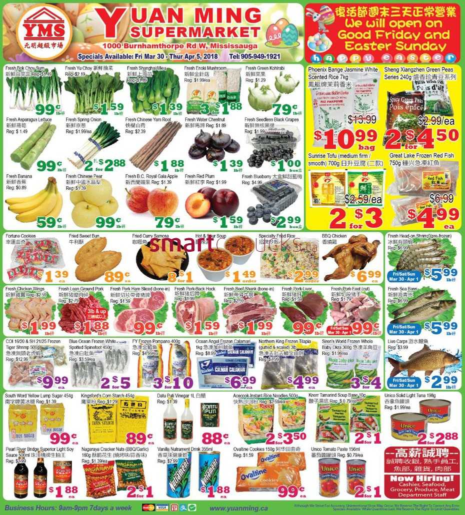 Yuan Ming Supermarket Flyer March 30 to April 5