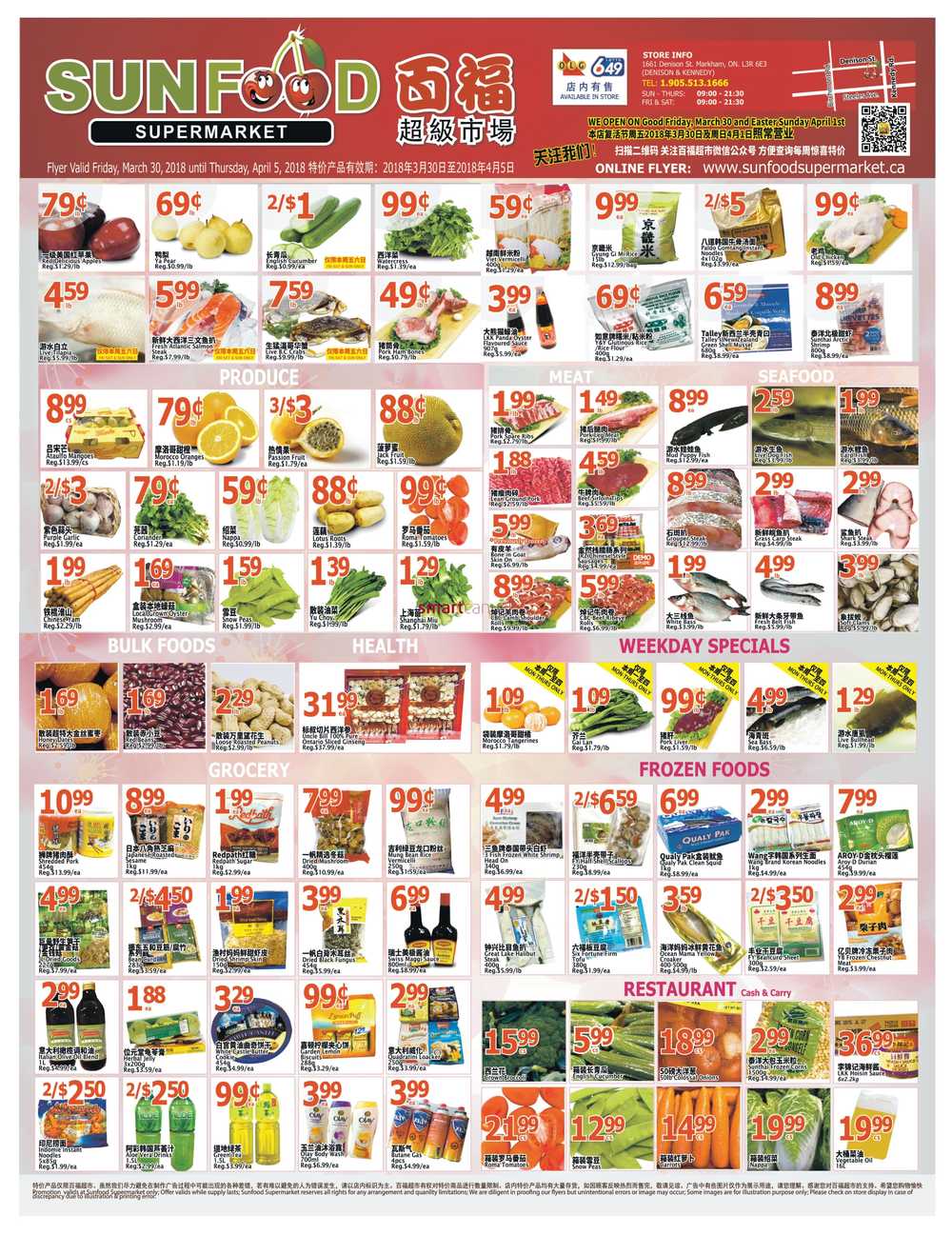 Sunfood Supermarket Flyer March 30 to April 5