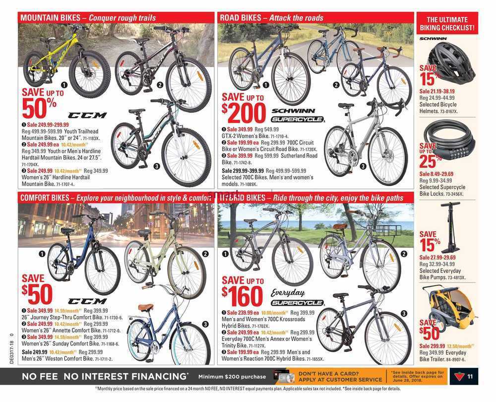 bikes on sale at canadian tire