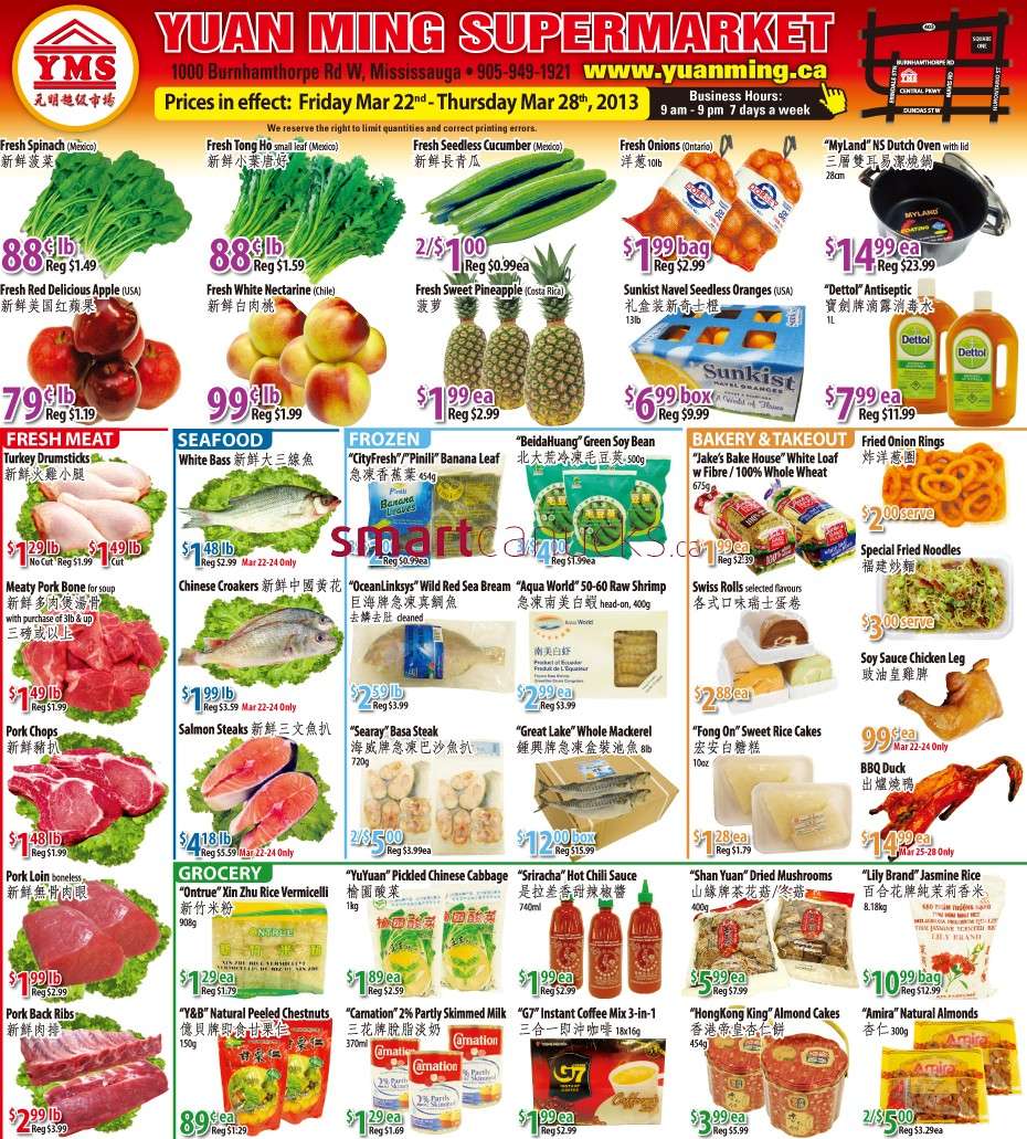 Yuan Ming Supermarket flyer Mar 22 to 28