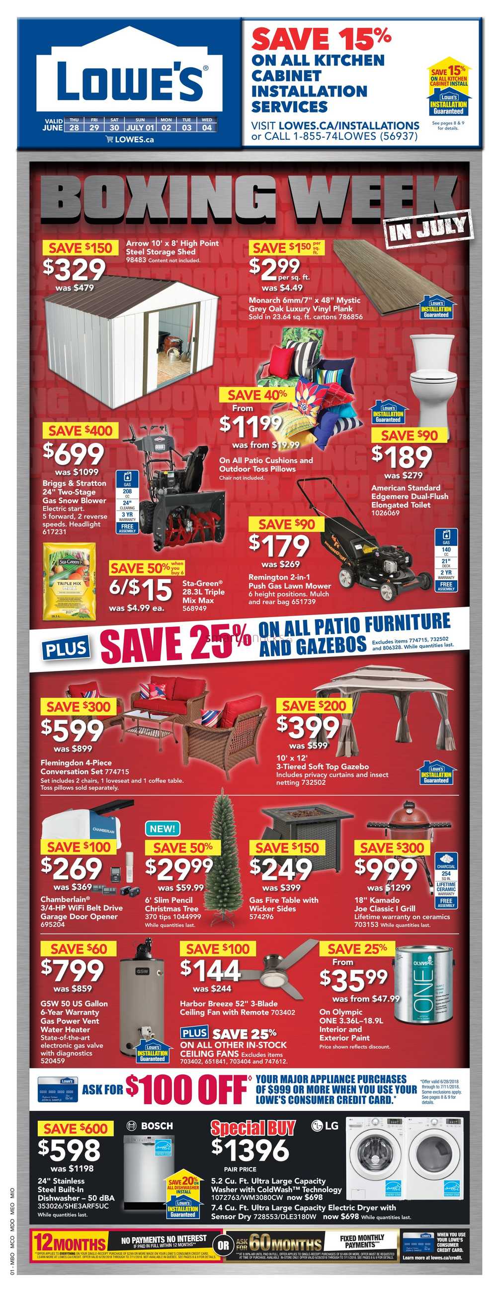 Lowe's Flyer June 28 to July 4