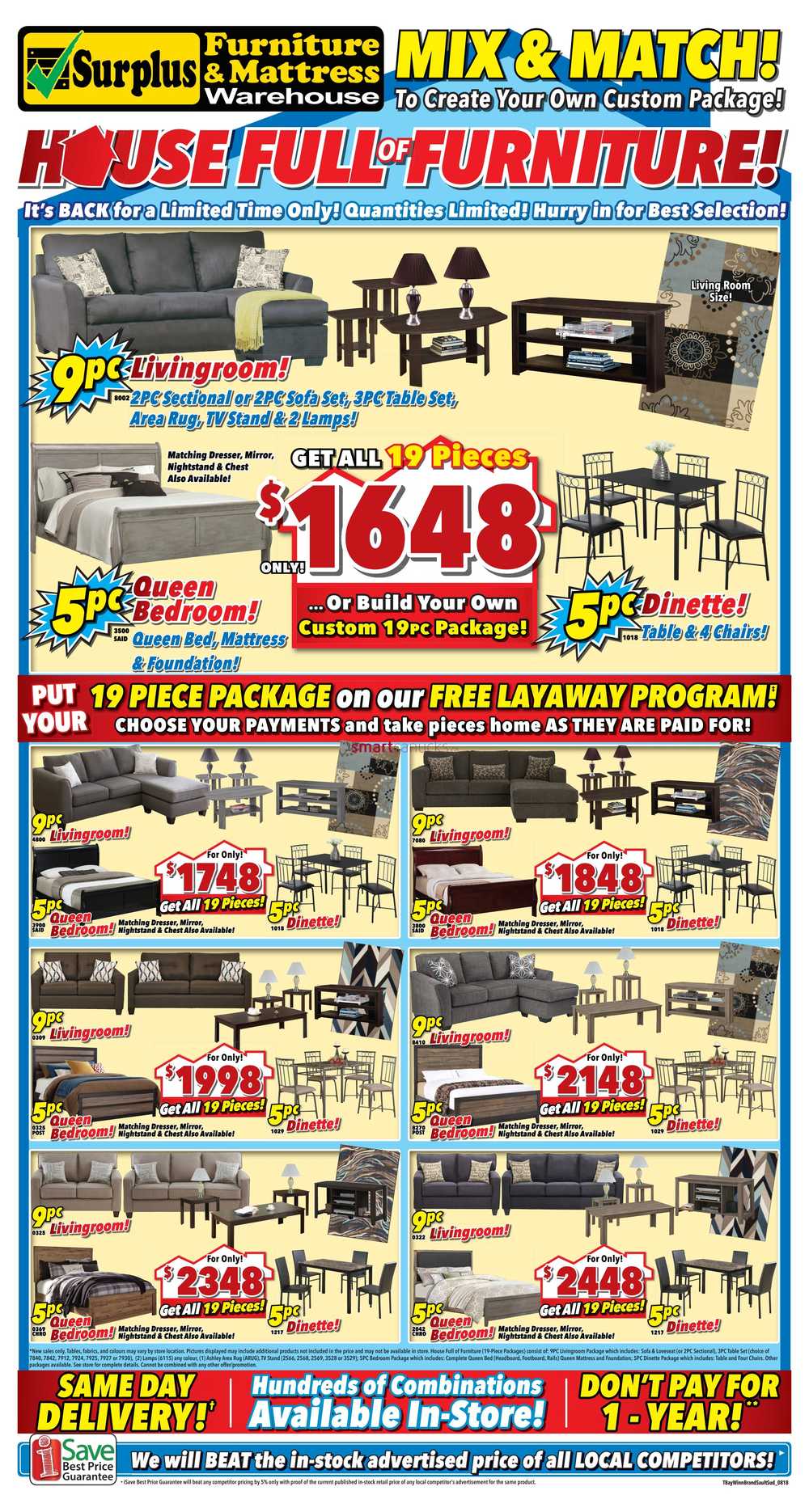 Surplus Furniture & Mattress Warehouse (Winnipeg) Flyer July 31 to 