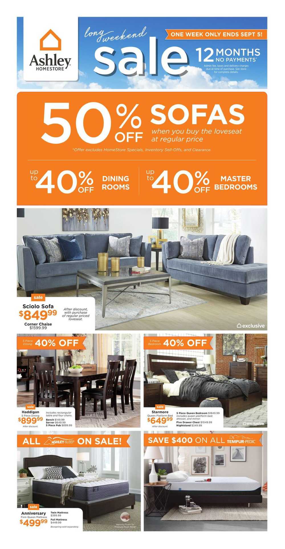 Ashley Furniture Home Store On Flyer August 30 To September 5