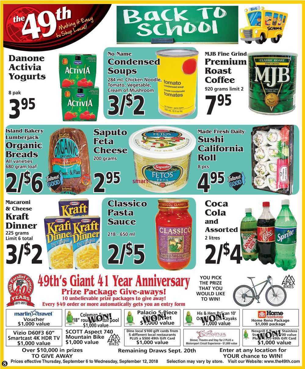 The 49th Parallel Grocery Flyer September 6 to 12