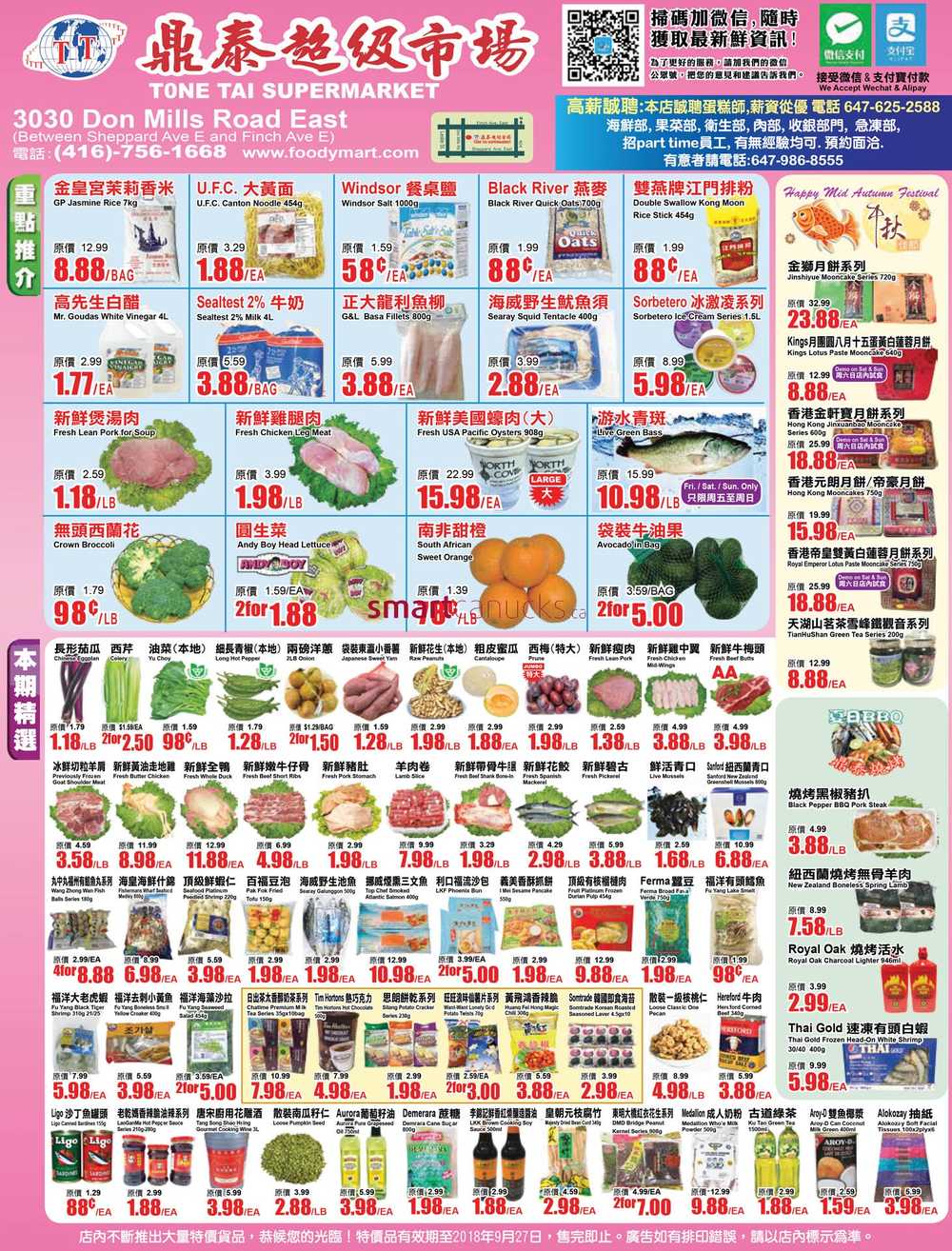 Tone Tai Supermarket Flyer September 21 to 27