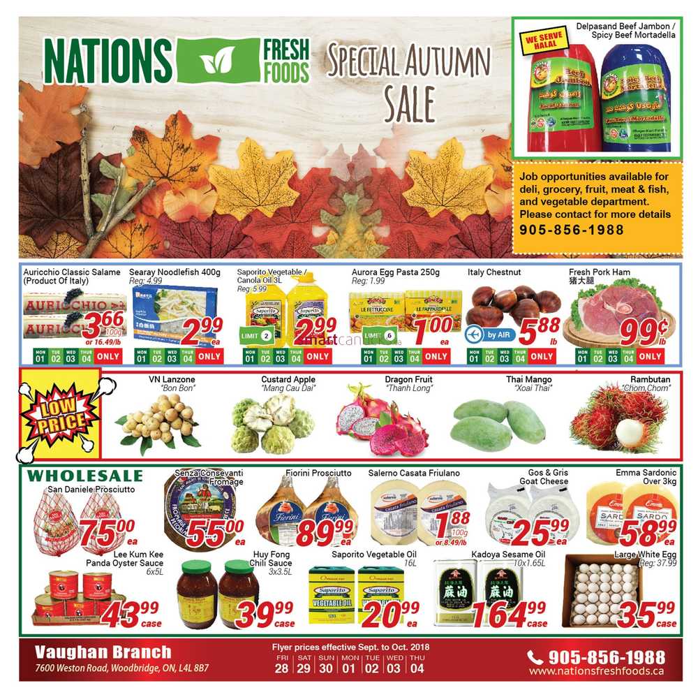 Nations Fresh Foods (Vaughan) Flyer September 28 to October 4