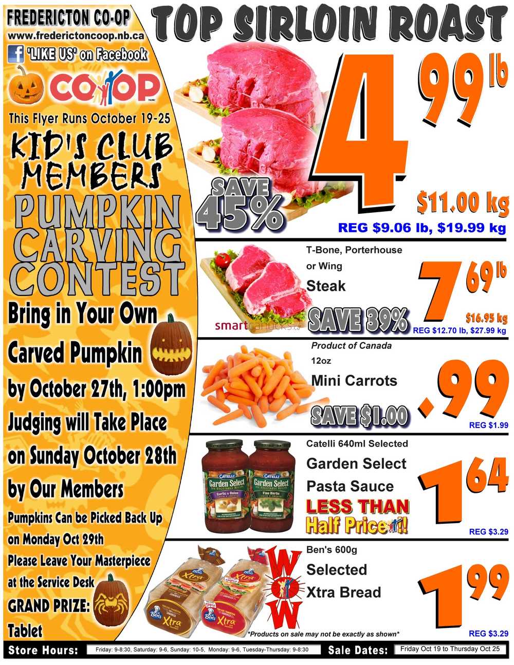 Fredericton Co-op Flyer October 19 to 25