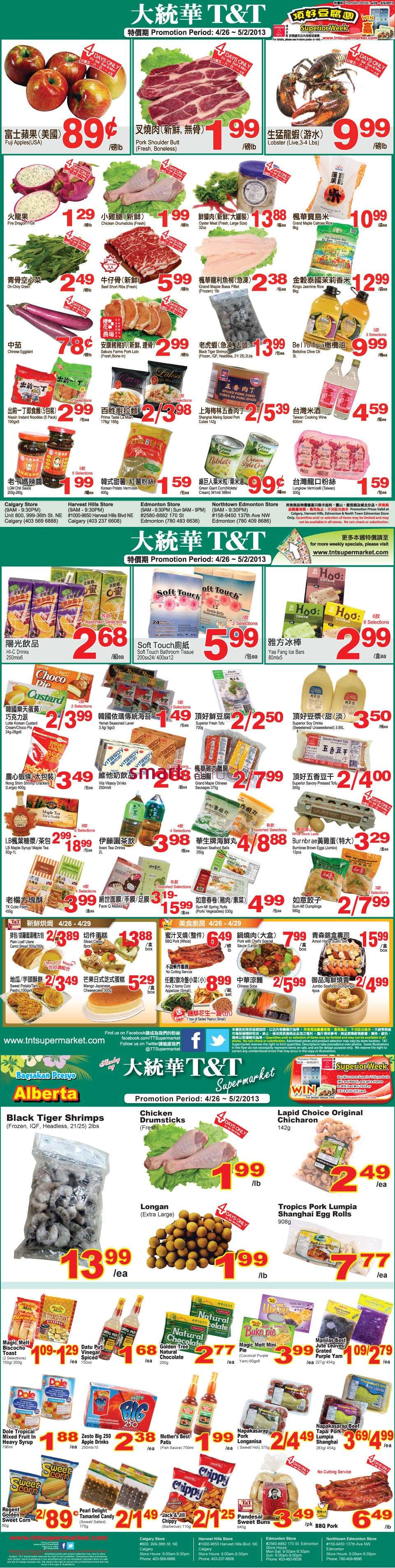 T&T Supermarket(Calgary) flyer Apr 26 to May 2