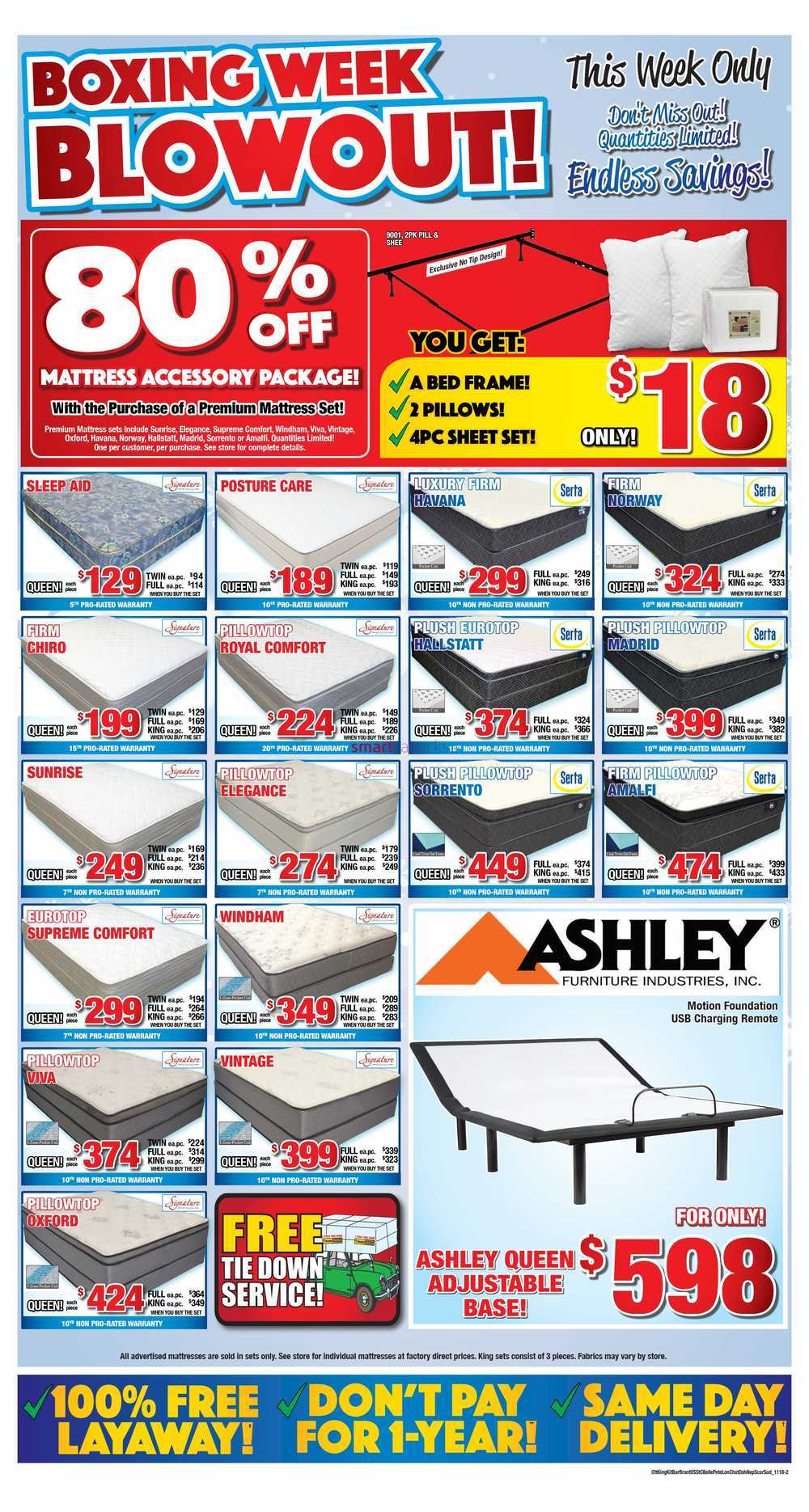 Surplus Furniture & Mattress Warehouse (Barrie) Boxing Week Blowout