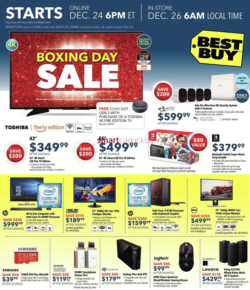 Best Buy Boxing Day Flyer December 26 2018 To January 3 2019