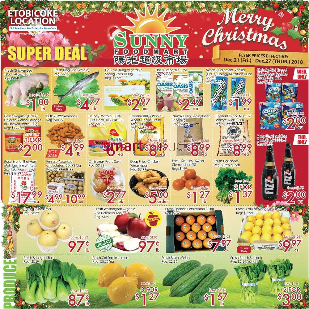 Sunny Foodmart (Etobicoke) Flyer December 21 to 27