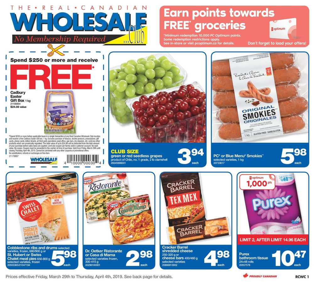 Real Canadian Wholesale Club Flyer March 29 To April 4 1 