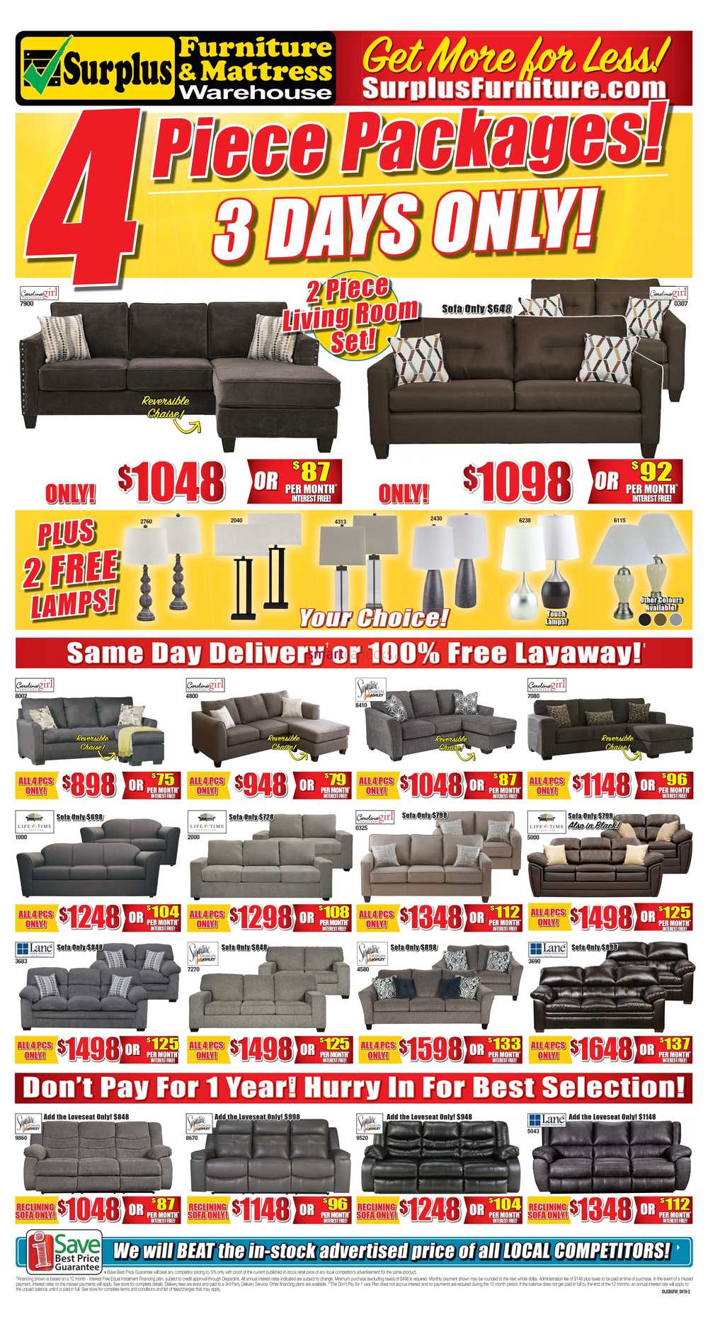 Surplus Furniture & Mattress Warehouse (Corner Brook) Flyer April 23 to 29