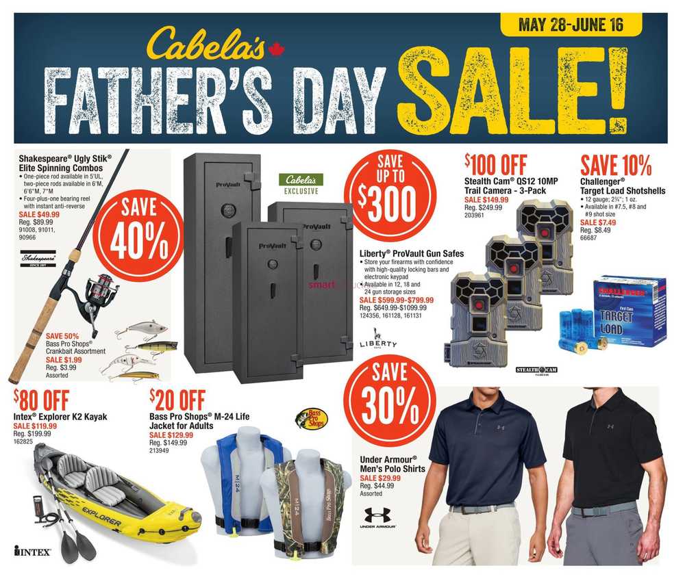 Cabela's Father's Day Sale Flyer May 28 to June 16