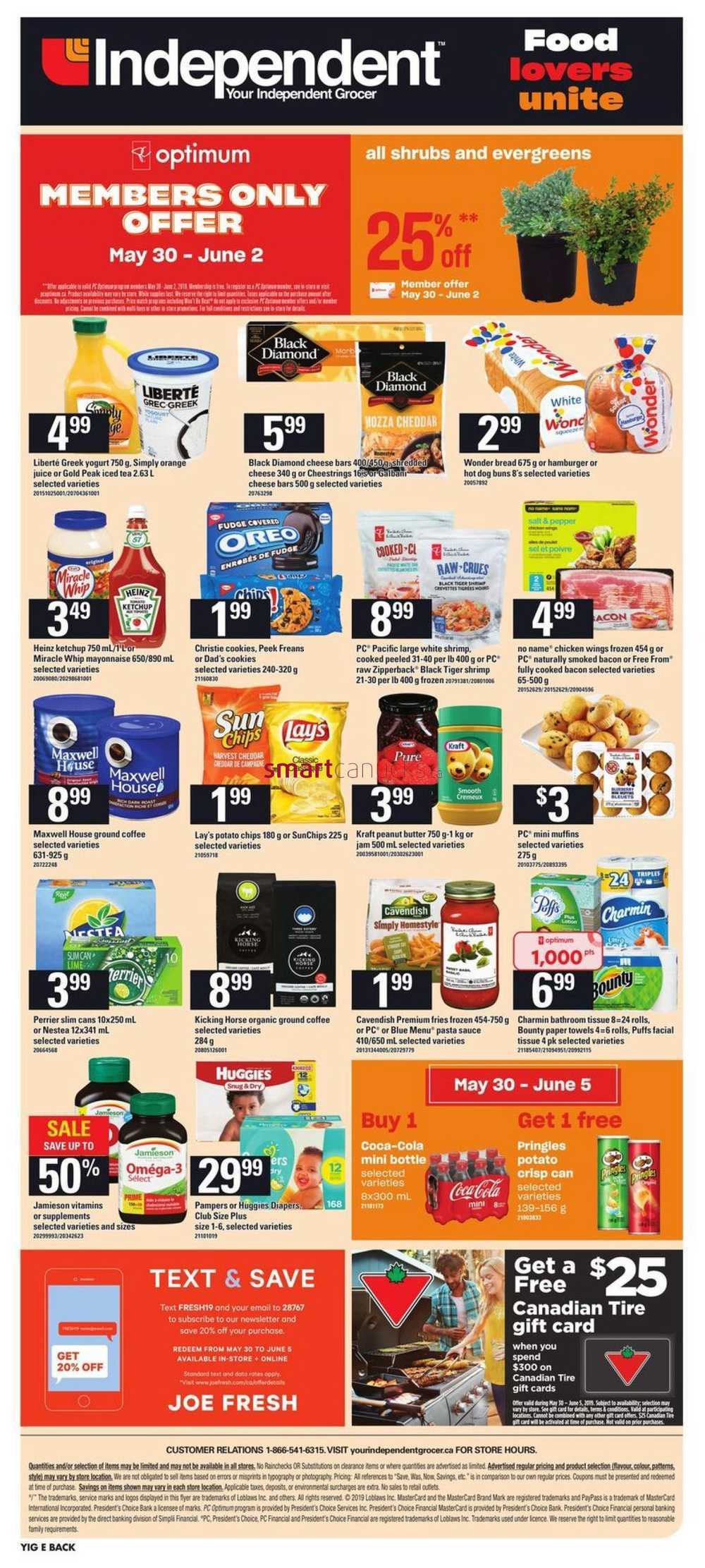 Independent Grocer ON Flyer May 30 To June 5