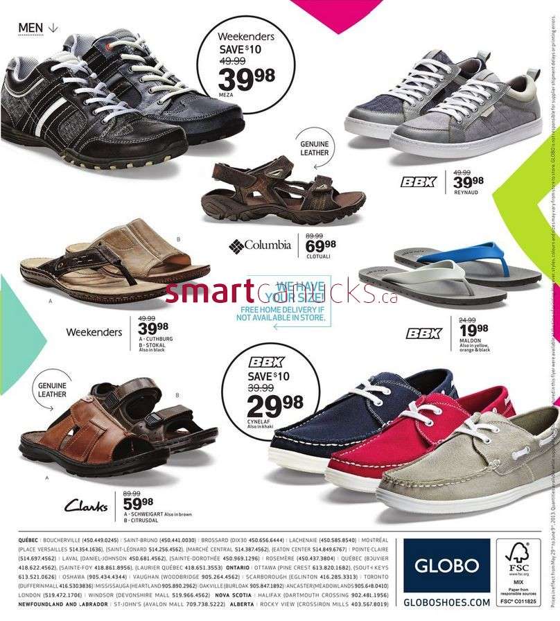Globo Shoes flyer May 29 to Jun 16