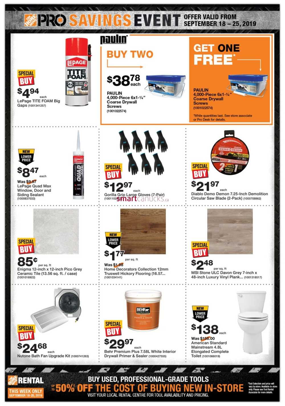 Home Depot Pro Flyer September 18 to 25