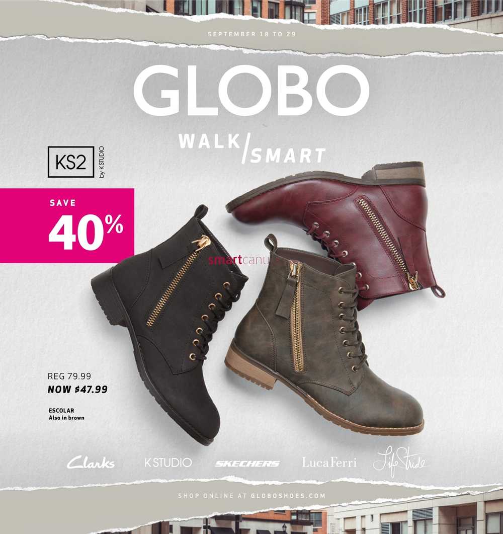 Globo Shoes Flyer September 18 to 29