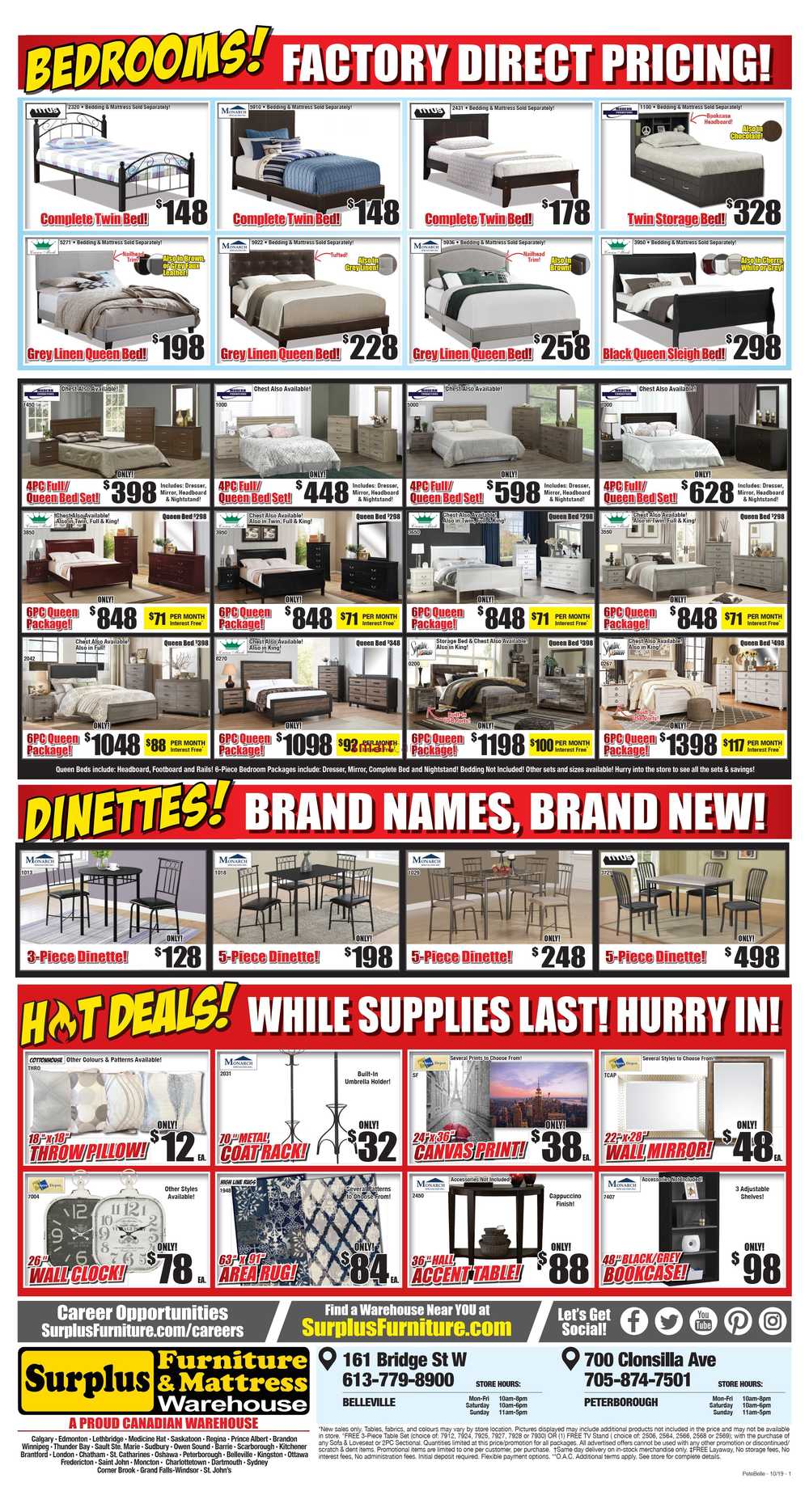 Surplus Furniture & Mattress Warehouse (Belleville) Flyer October 1 to 14