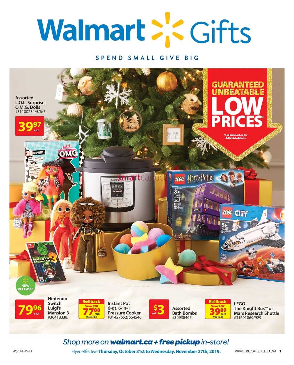 Walmart Gifts Catalogue October 31 to 