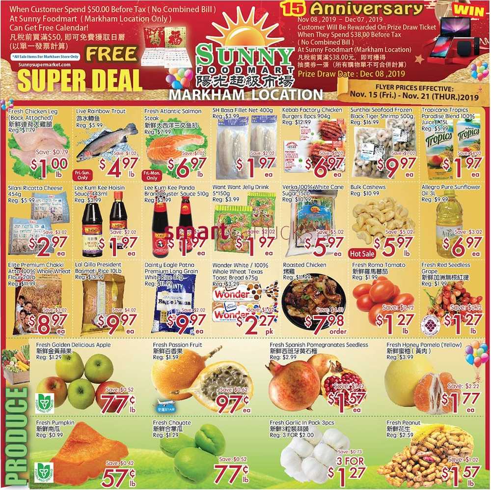 Sunny Foodmart (Markham) Flyer November 15 to 21