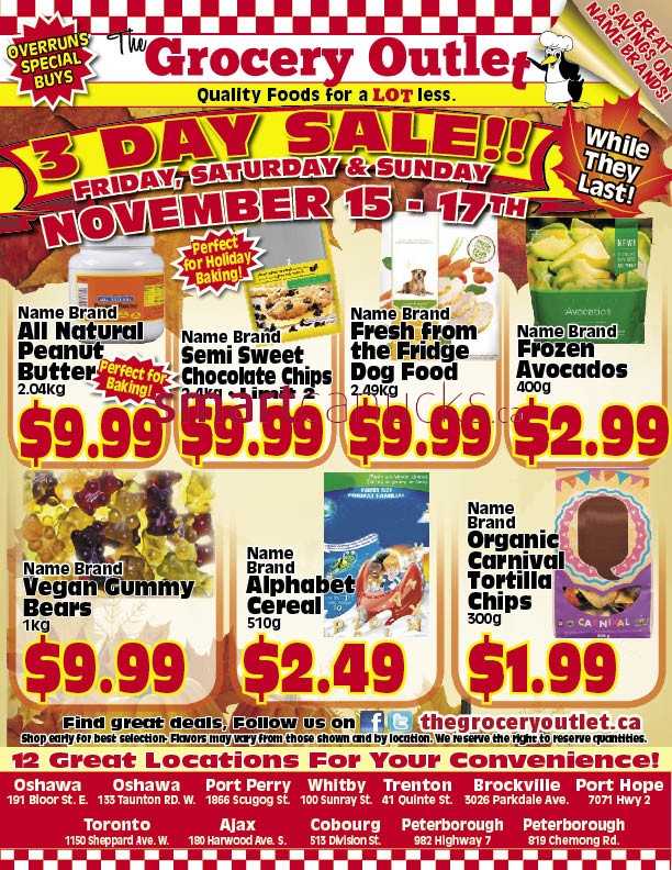 The Grocery Outlet 3-day Sale Flyer November 15 To 17