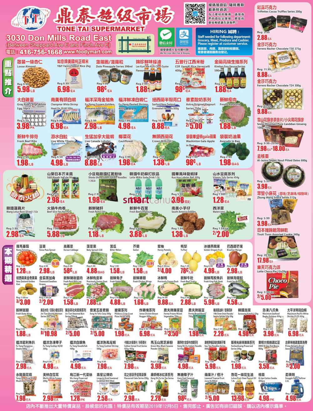 Tone Tai Supermarket Flyer November 29 to December 5