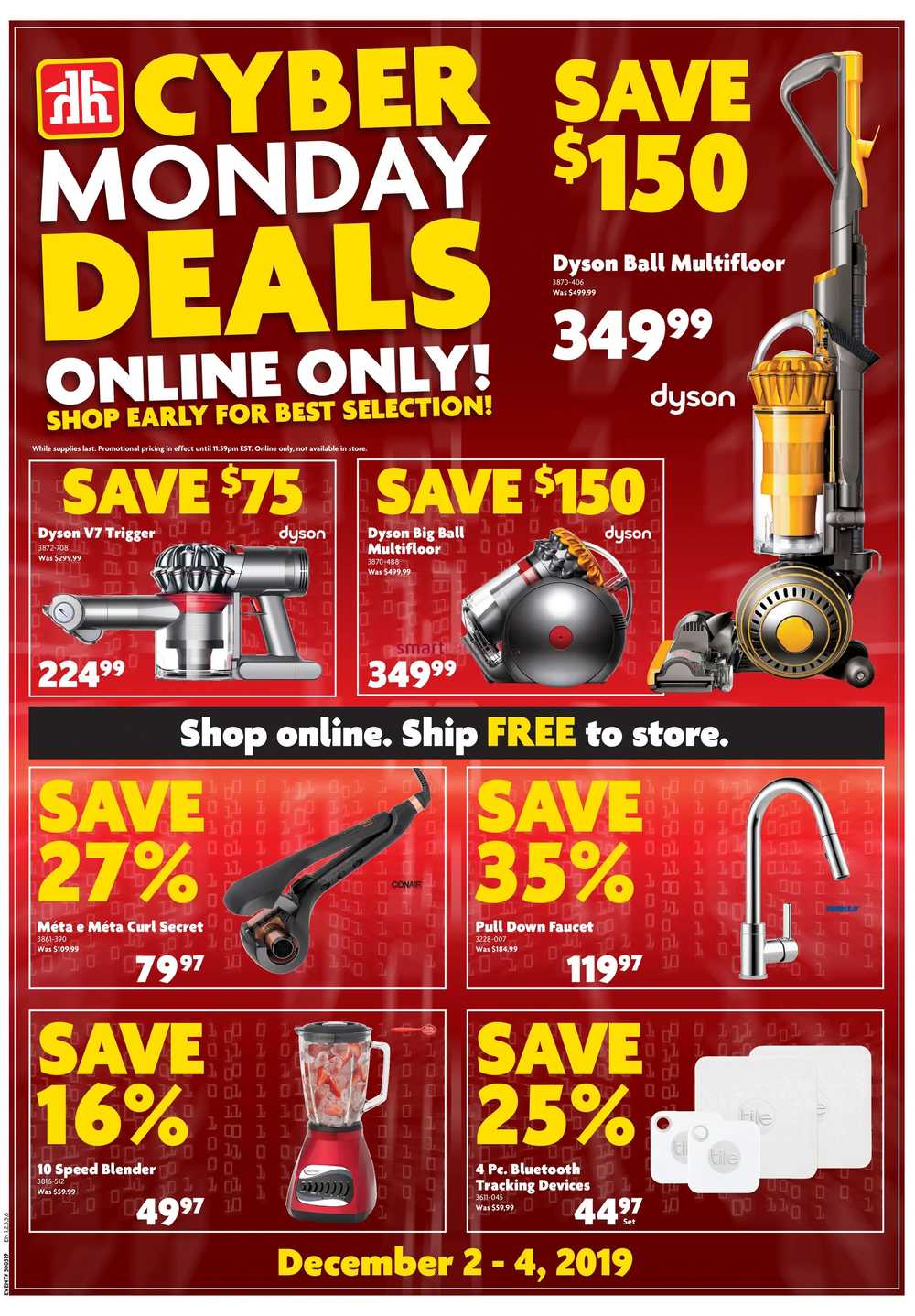 Home Hardware Cyber Monday Flyer December 2 to 4