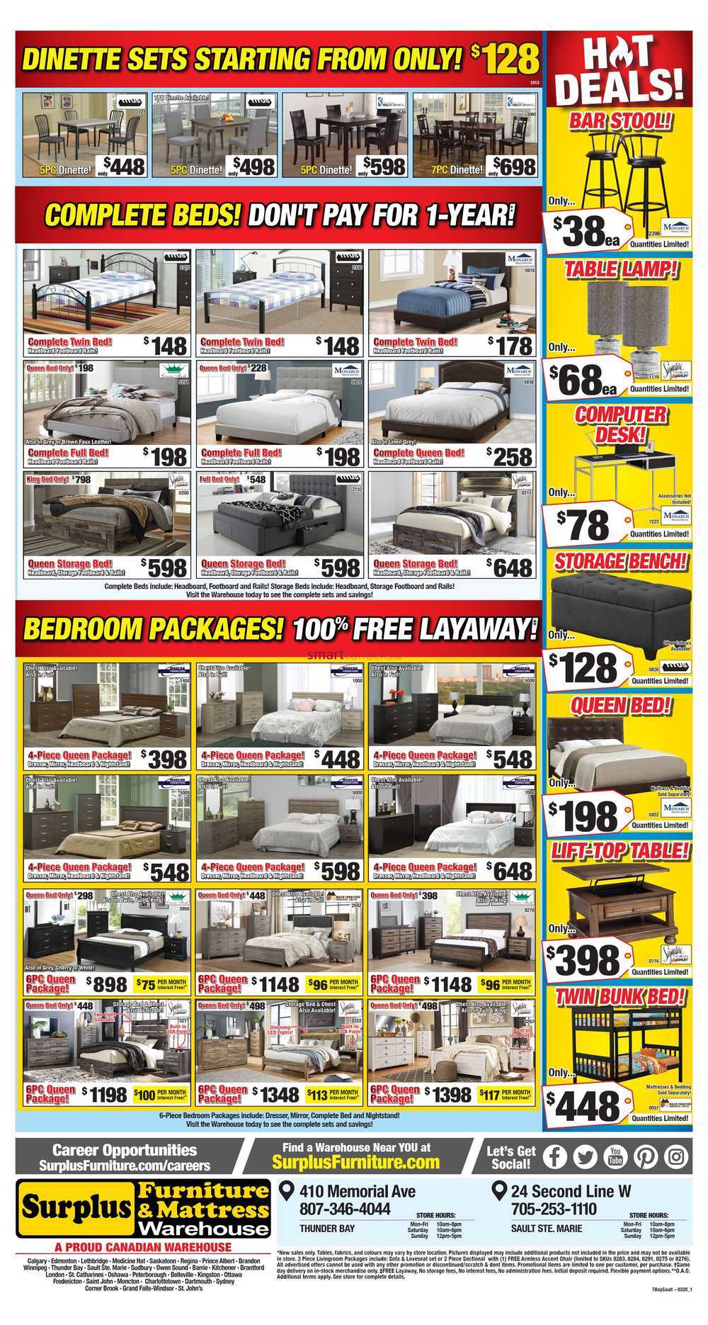 Surplus Furniture & Mattress Warehouse (Thunder Bay) Flyer February 25