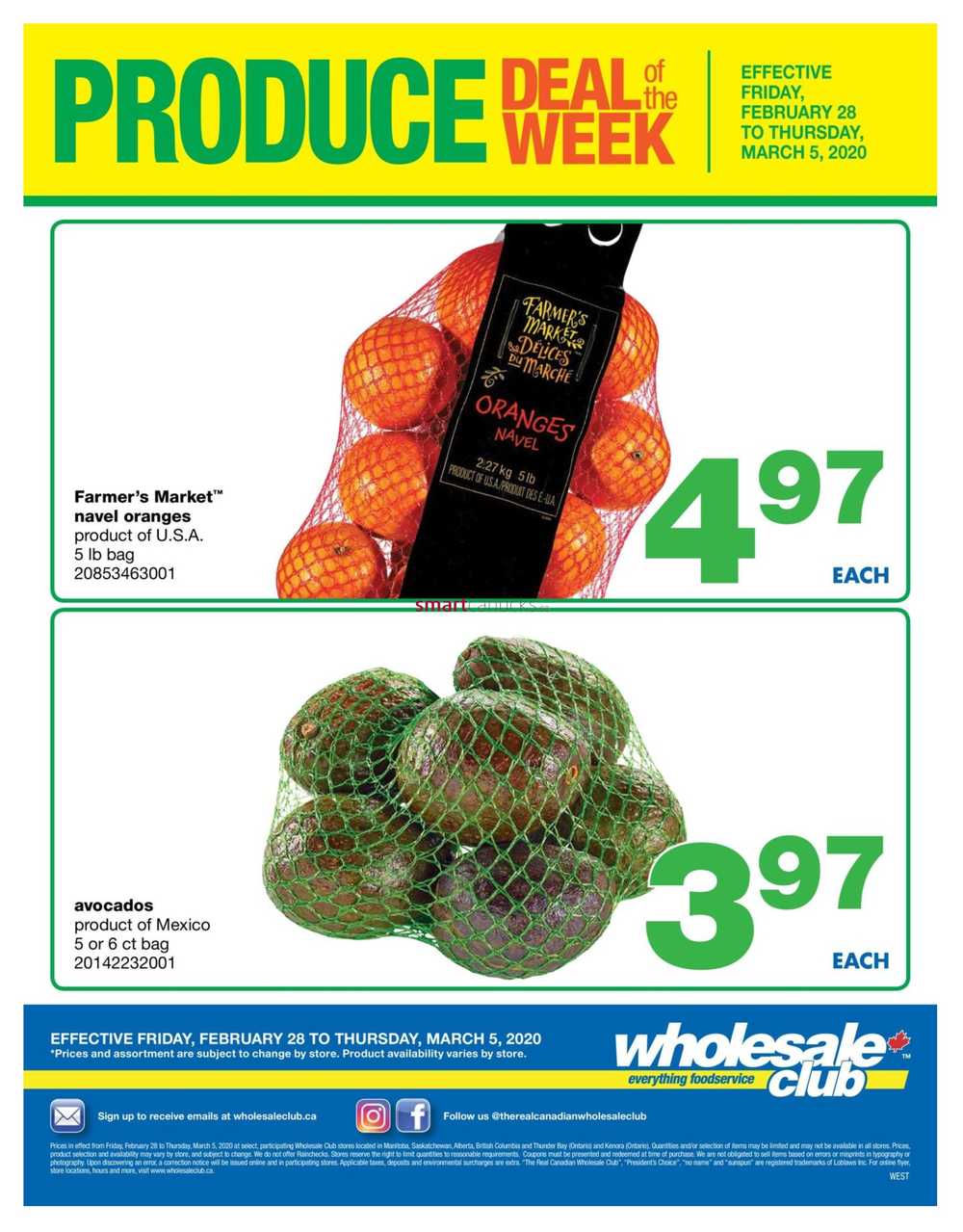 Wholesale Club West Produce Deal Of The Week Flyer February 28 To March 5