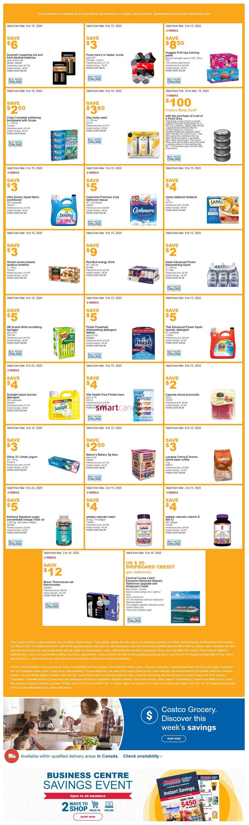 Costco (ON & Atlantic Canada) Weekly Savings March 9 to 15
