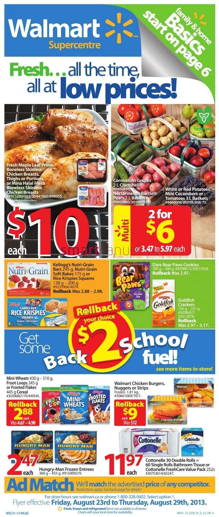 Walmart Supercentre(ON) flyer August 23 to 29