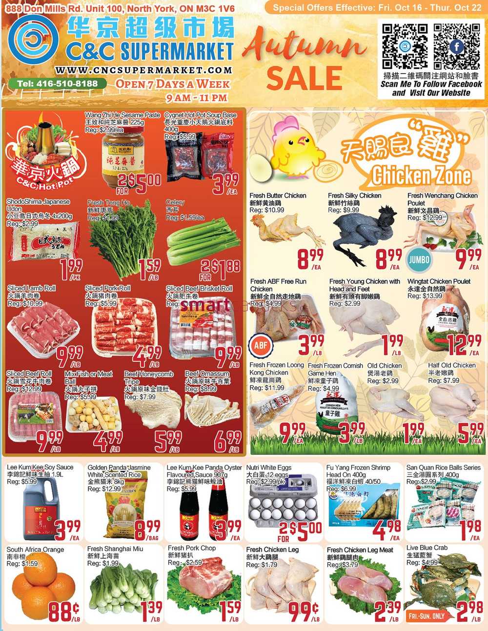 C&C Supermarket Flyer October 16 to 22