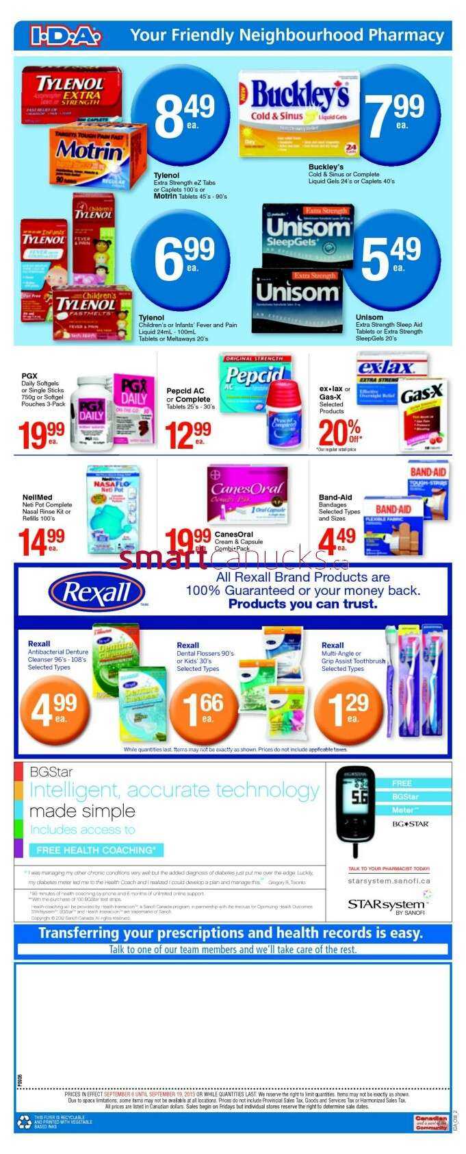 I.D.A Prescription Centre flyer Sep 6 to 19