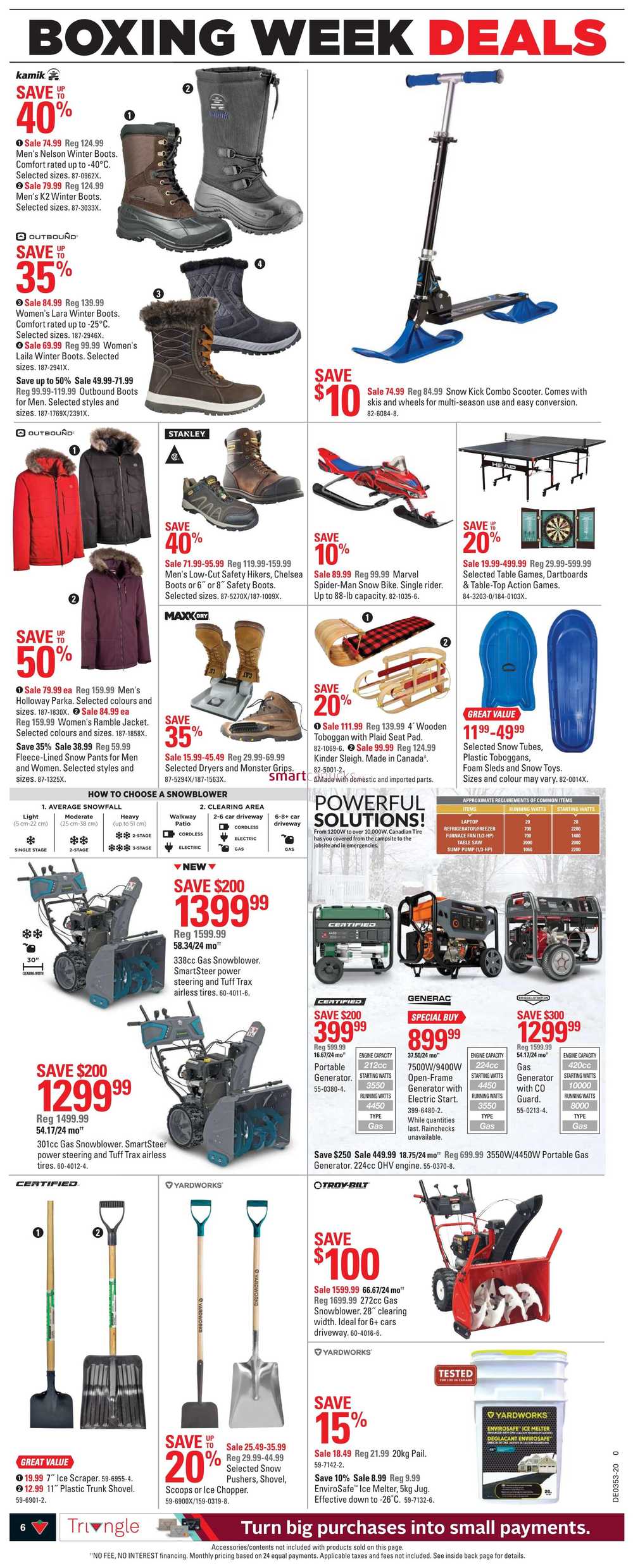 Canadian Tire (ON) Boxing Day/Week 