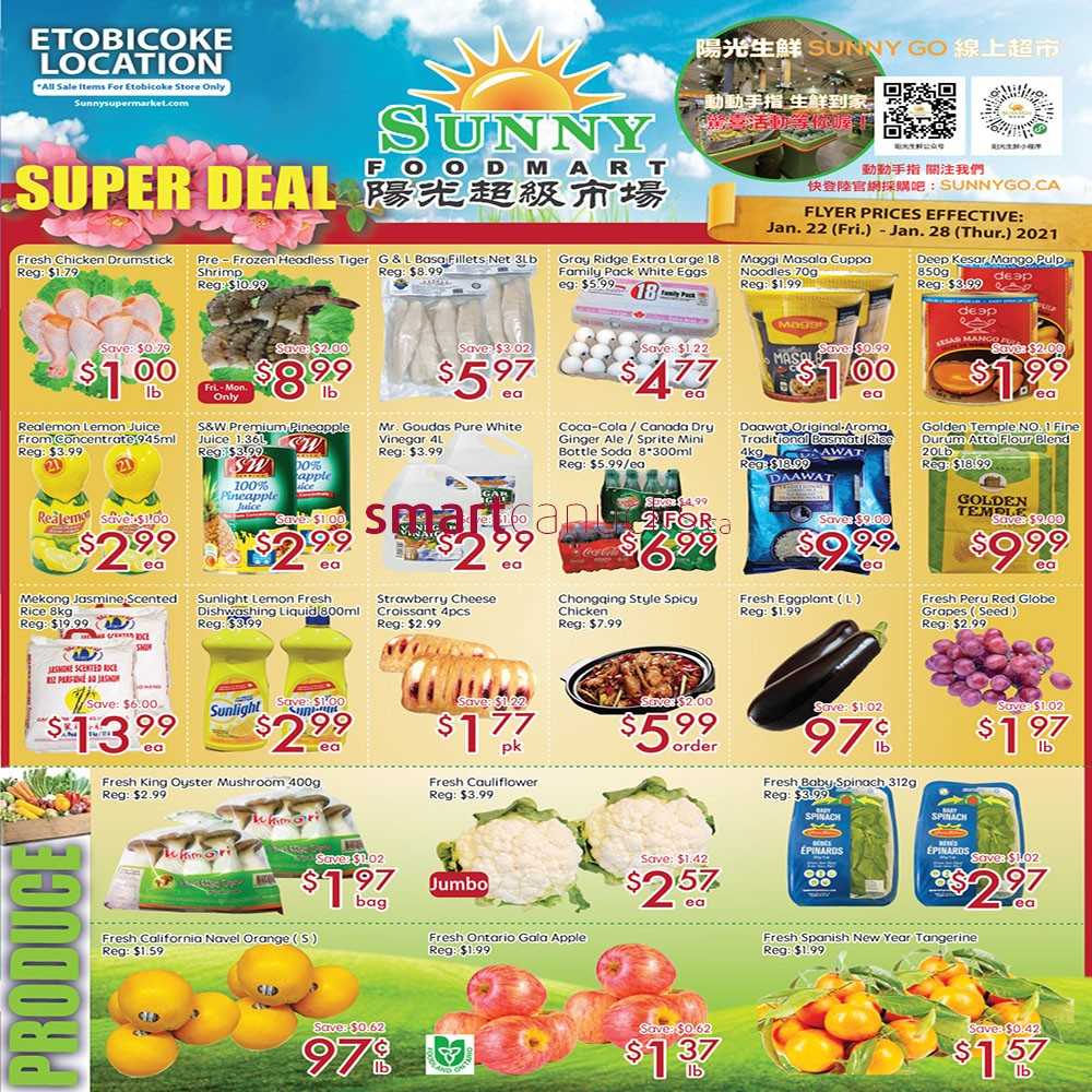 Sunny Foodmart (Etobicoke) Flyer January 22 to 28