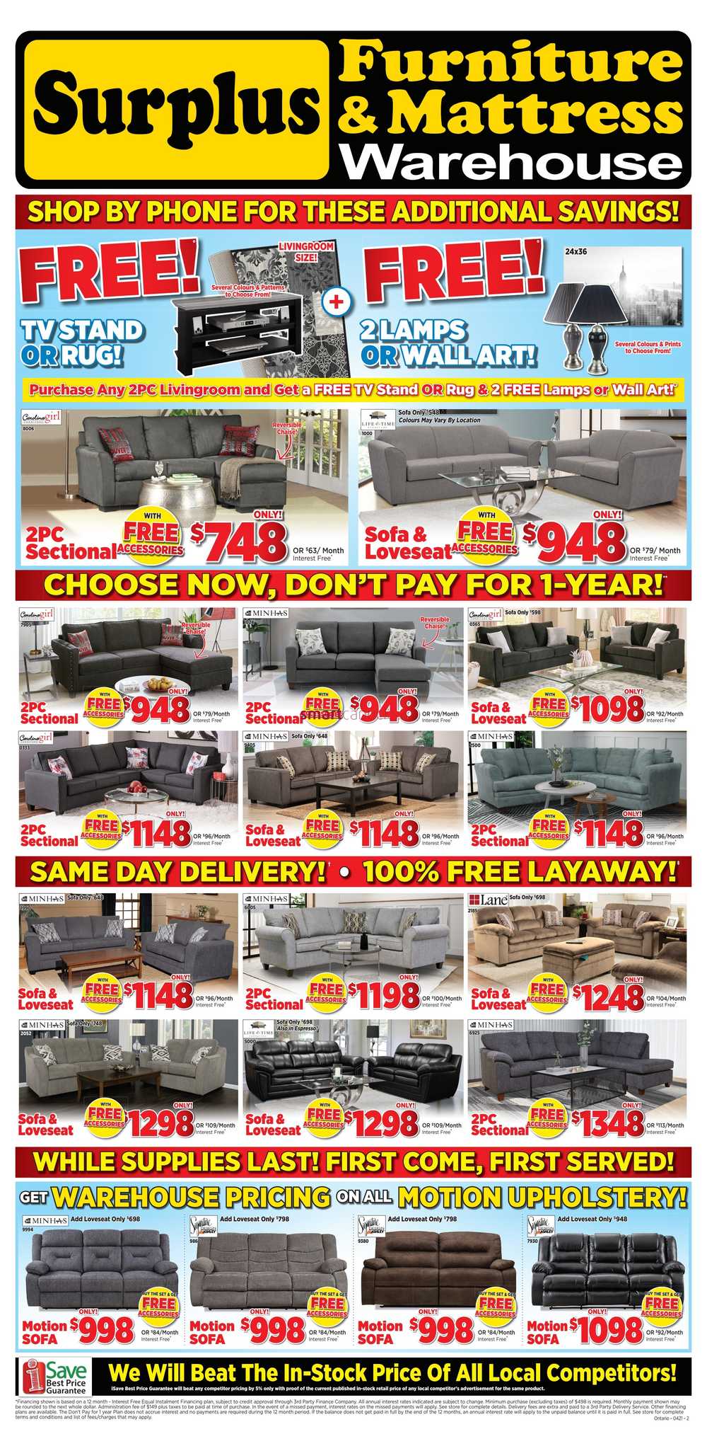 Surplus Furniture & Mattress Warehouse (Owen Sound) Flyer April 12 to May 2