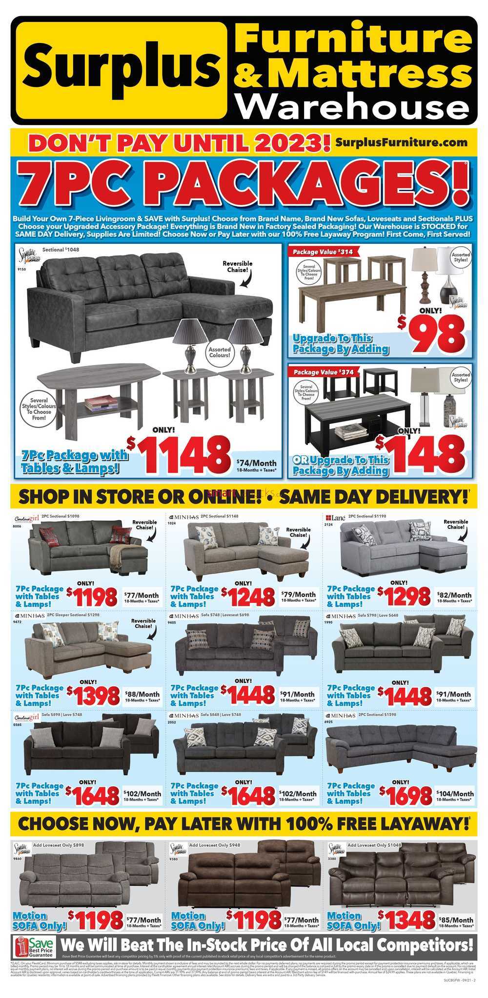 Surplus Furniture & Mattress Warehouse (Grand Falls Windsor) Flyer
