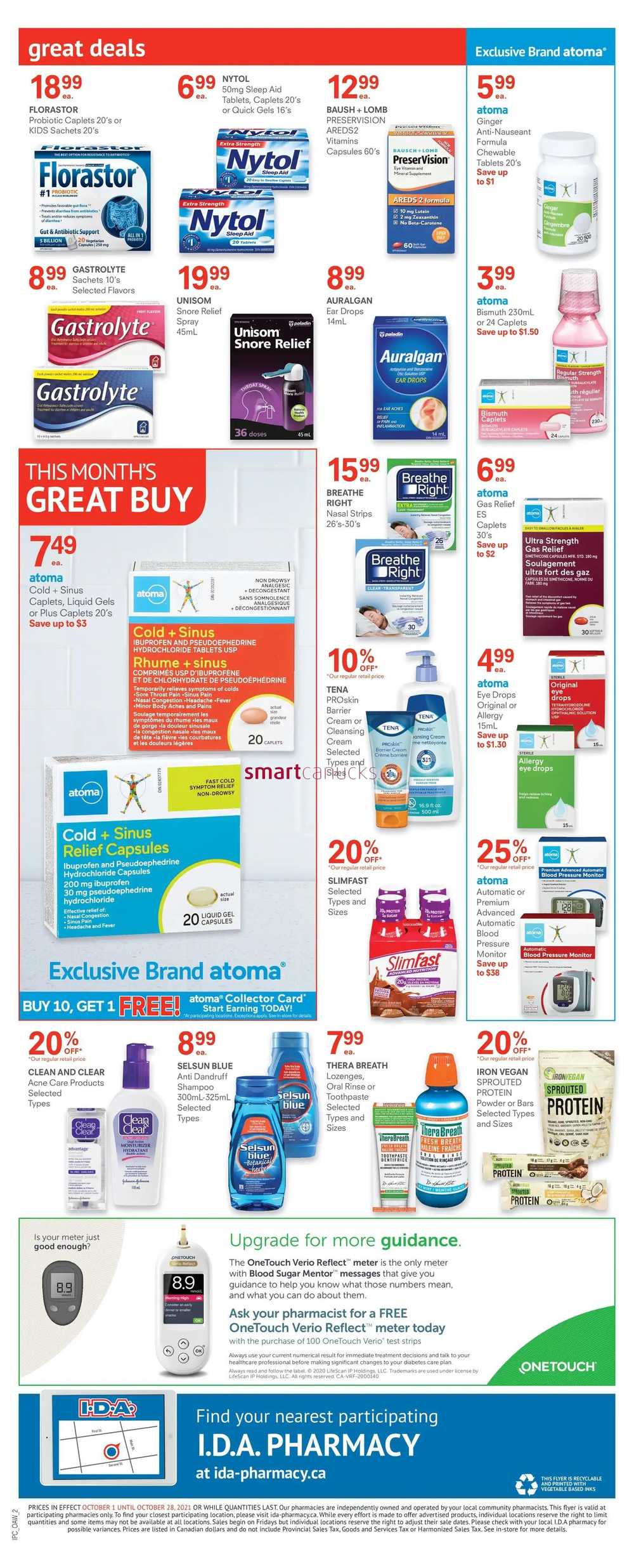 I.D.A. Pharmacy Flyer October 1 to 28