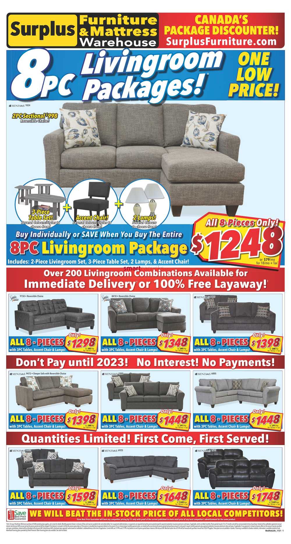 Surplus Furniture & Mattress Warehouse (Lethbridge) Flyer November 1 to 21